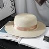 White top hat women's summer shade straw hat Internet celebrity beach vacation show face small sun hat