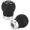 Pissente Gear Shift Knob Kit, 5/6 Speed Black ABS Universal Car Gear Shift Knob Stick Head Shifter Hanldle Lever Round Gear Shift Handle Car Shifter