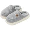 Step On Shit Cotton Slippers Men's Autumn and Winter Indoor Thick Bottom Warm Household Fleece Bag and Wool Slippers Women's