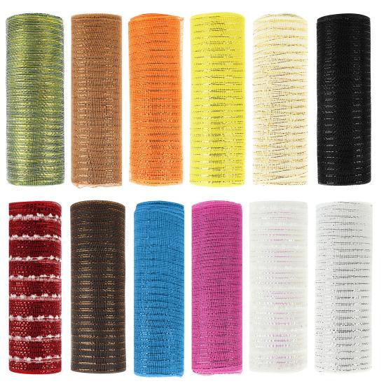 1 Rolle 10 Yards Weihnachtsband Paillettenoberfläche Weihnachtsbaumgirlande DIY Netzband Gurtband Heimdeko für Innen