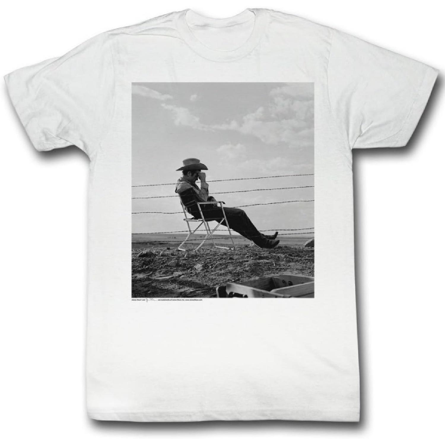 James Dean - Mens Out There T-Shirt, Large, White S