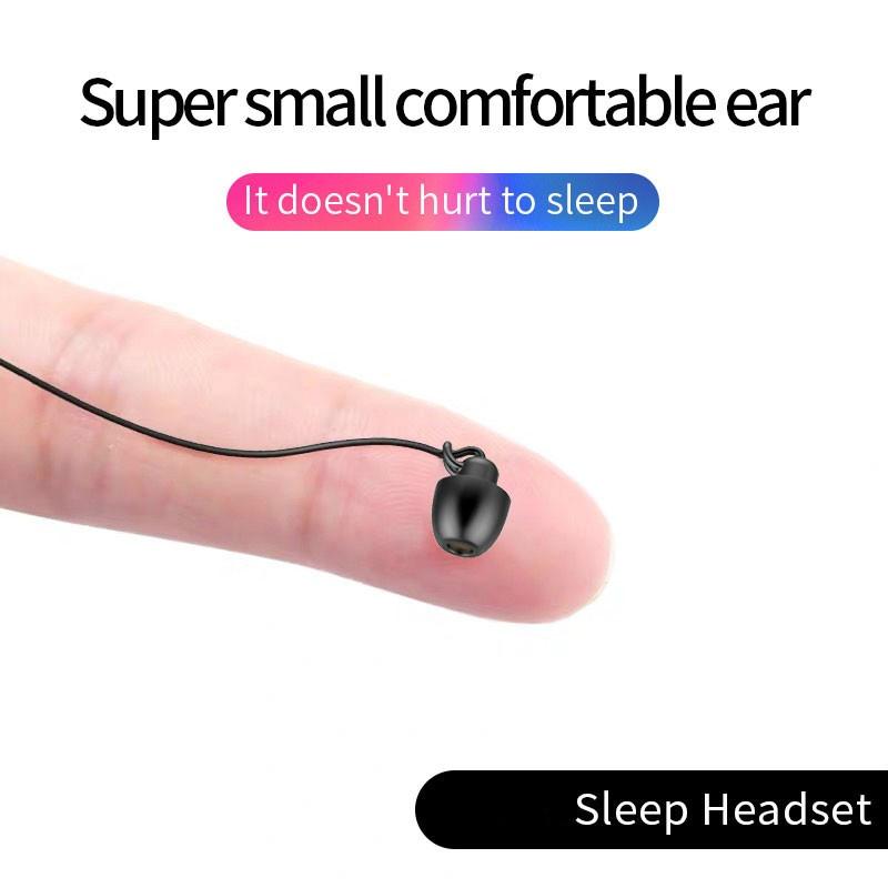 NYE Soveøretelefoner i myk silikon Headset Lettvekts hodetelefoner med mikrofon 3,5 mm støyreduksjon