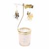 1pcs  Silver Gold Candlesticks Rotating Romantic Rotation  Carrousel Tea Light Candle Holder Dinner Wedding Bar Party