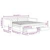 VidaXL Daybed with Trundle and Drawers Black 100x200 Cm Fabric 3197487