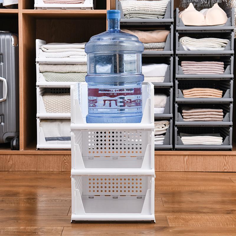 Wielofunkcyjne pudełko do przechowywania: Plastikowy kosz PP do organizacji ubrań, szafy, zabawek do sypialni