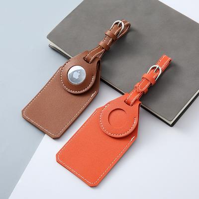 Leather Luggage Tags for AirTag Cases Anti-loss Travel Luggage Tags with Card Holders