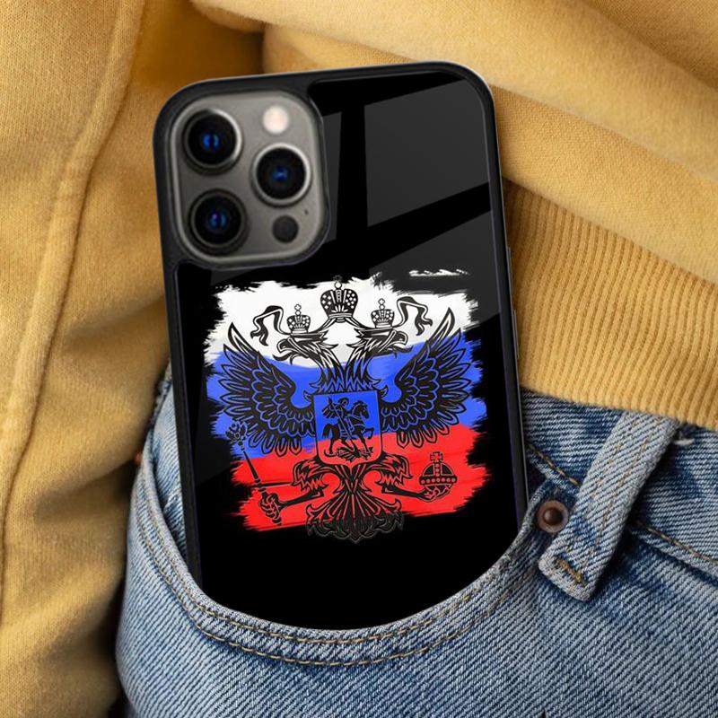 Russia Russian Coat Of Arms Magnetic Soft Phone Case for iPhone 16 Promax 15 Pro 13 14 Plus 11 12 Mini MagSafe Coque