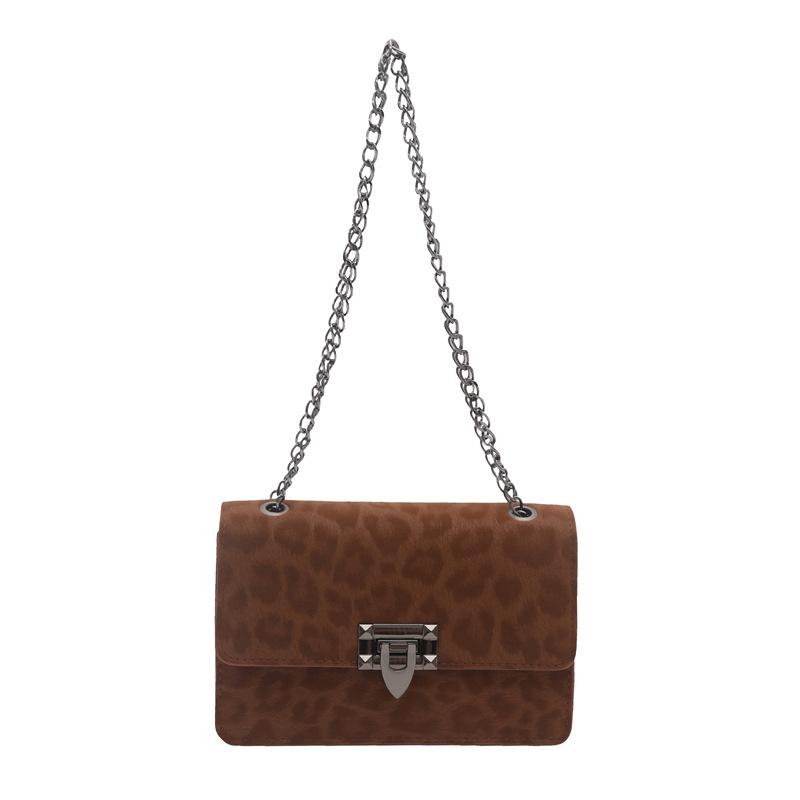 

New Fashi Leopard Print Shoulder Bag Women Elegant Crossbody Bag with Chain Stylish Design Simple and Fanshiable Chain Bag