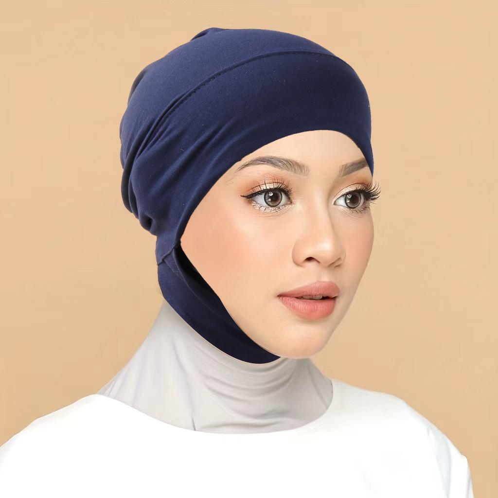 Muslim Inner Cap Hijab For Women Solid Underscarf Hijab Undercap Scarf Turban Hat Islamic Hijabs Ready To Wear Headcover
