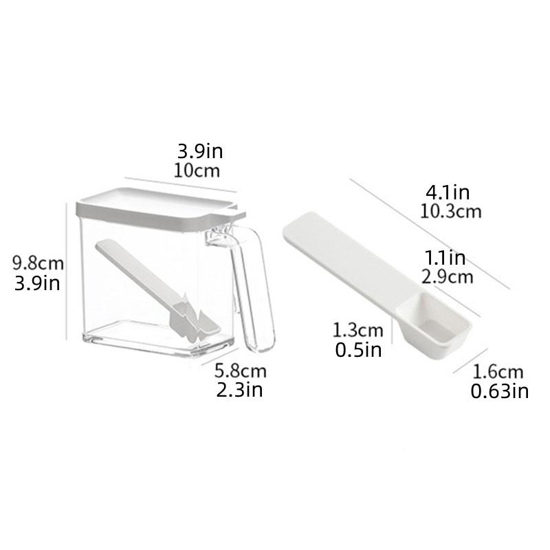 Multifunctional Stackable Kitchen Seasoning Container, Push-on Lid with Visible Sealing Lid Thickened Seasoning Container