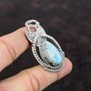 Larimar Hänge Mycket Vackert Ädelstenssmycke 925 Sterling Silver Hänge Handgjort Smycke Födelsestein Hänge Gåva Till Mor Antikt Hänge