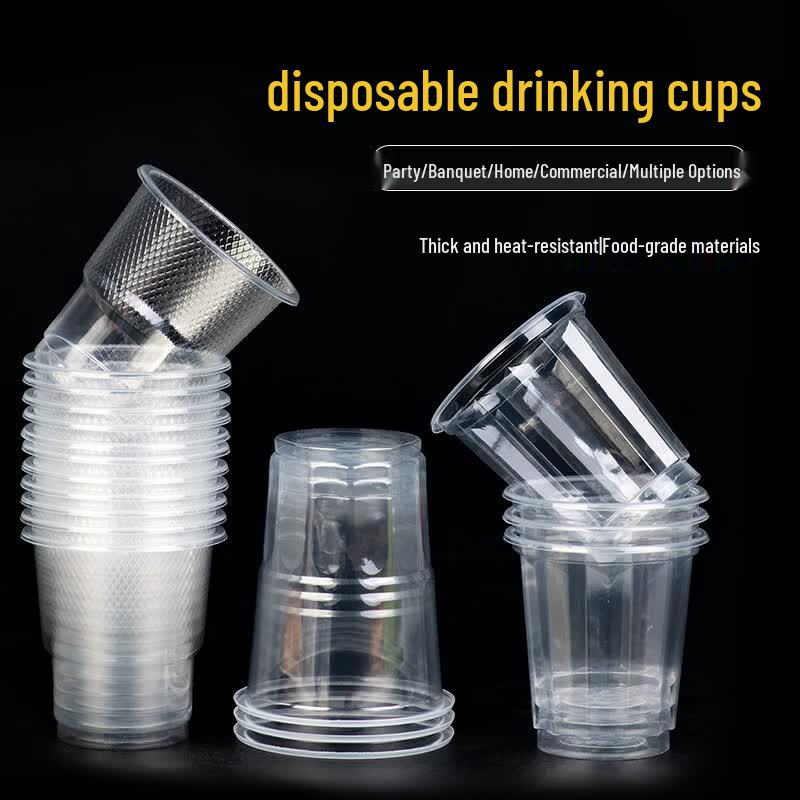 Fangcaodi 180ml Disposable PP Plastic Cups, 100-Count