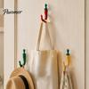 Home Organization Supplies 2PCS Chili Adhesive Hooks, Cute Decorative Punch-Free Wall Hangers, Heavy No Drilling Hangers Duty Seamless Storage