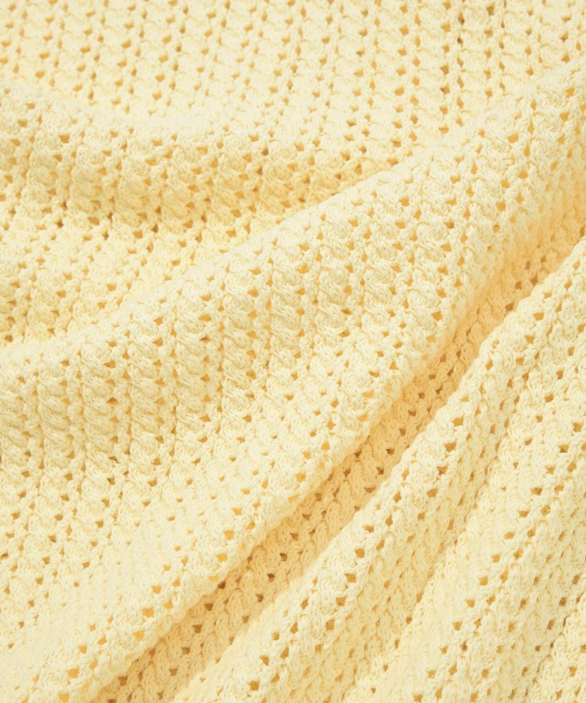 COVERNAT Authentic Crochet Collar Knit Light Yellow