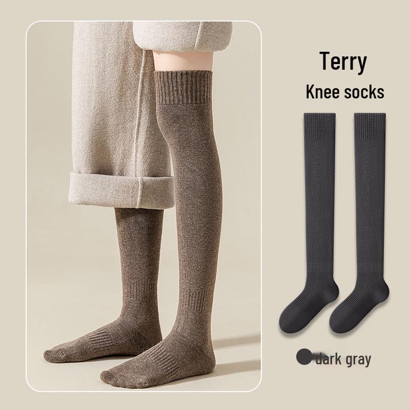 BONAS Women's Over-the-Knee Thigh High Socks - Warm, Non-Slip, Non-Binding, Thick Terry for Autumn/Winter.