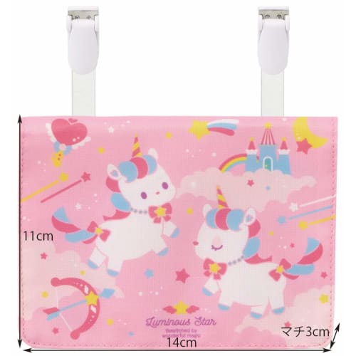Skater Outing Pocket Pouch Pochette Unicorn Height 11 X Width 14 X Depth 3cm ODKP1-A