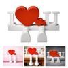 Movable Joint Heart Figurine Decorative Accent for Living Room Bedroom Office Valentines Day Ornament