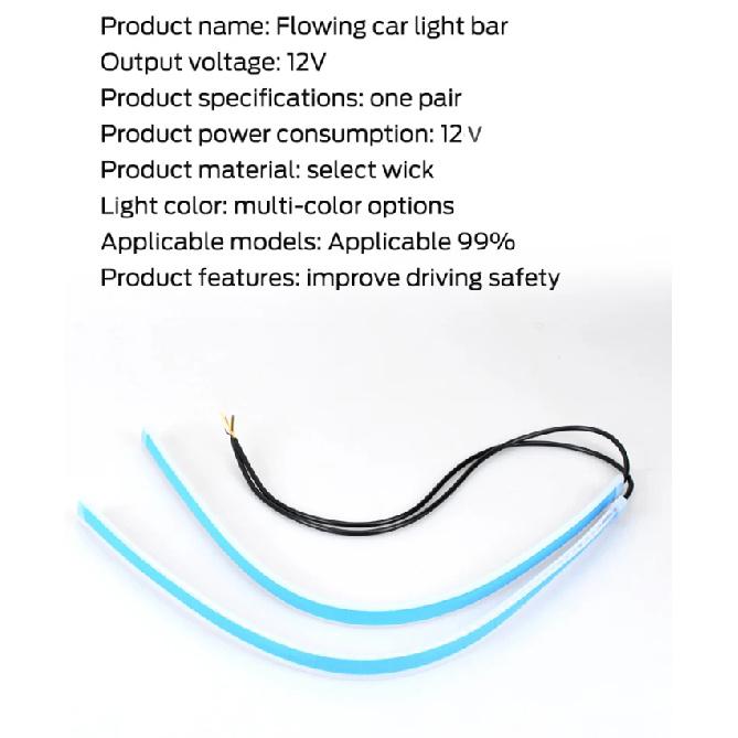 DRL Car Flexible LED Daytime Running Lights Turn Signal Lamp Headlight Waterproof 30cm 45cm 60cm White Yellow Red 12V Dome Lights 6