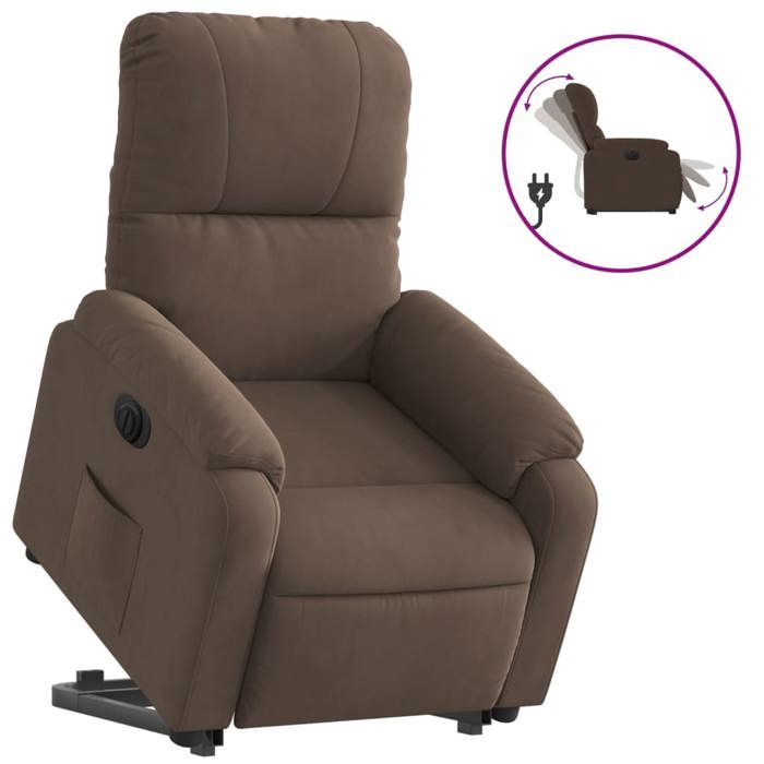 VidaXL Fauteuil Inclinable Électrique, Chaise de Relaxation avec Dossier et Repose-pied Réglables, Siège de Salon Salle de 3204942
