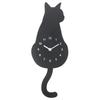 Nitori (NITORI) Moving Tail Wall Clock, Black Cat, Width 15.5 x Depth 5.5 x Height 39cm, 8172687