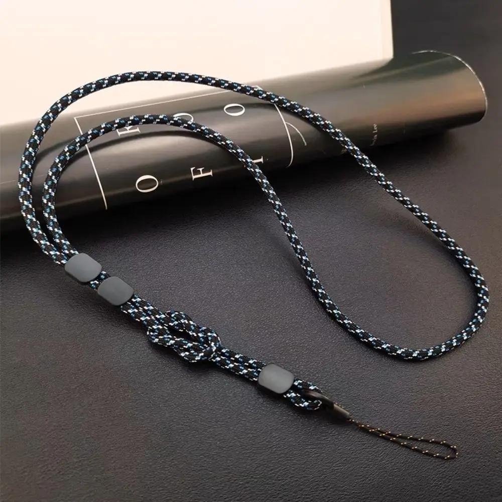 Lanière de téléphone portable tissée à la main Nouvelle Lanière amovible réglable Double usage Longue chaîne anti-perte pour suspension au cou