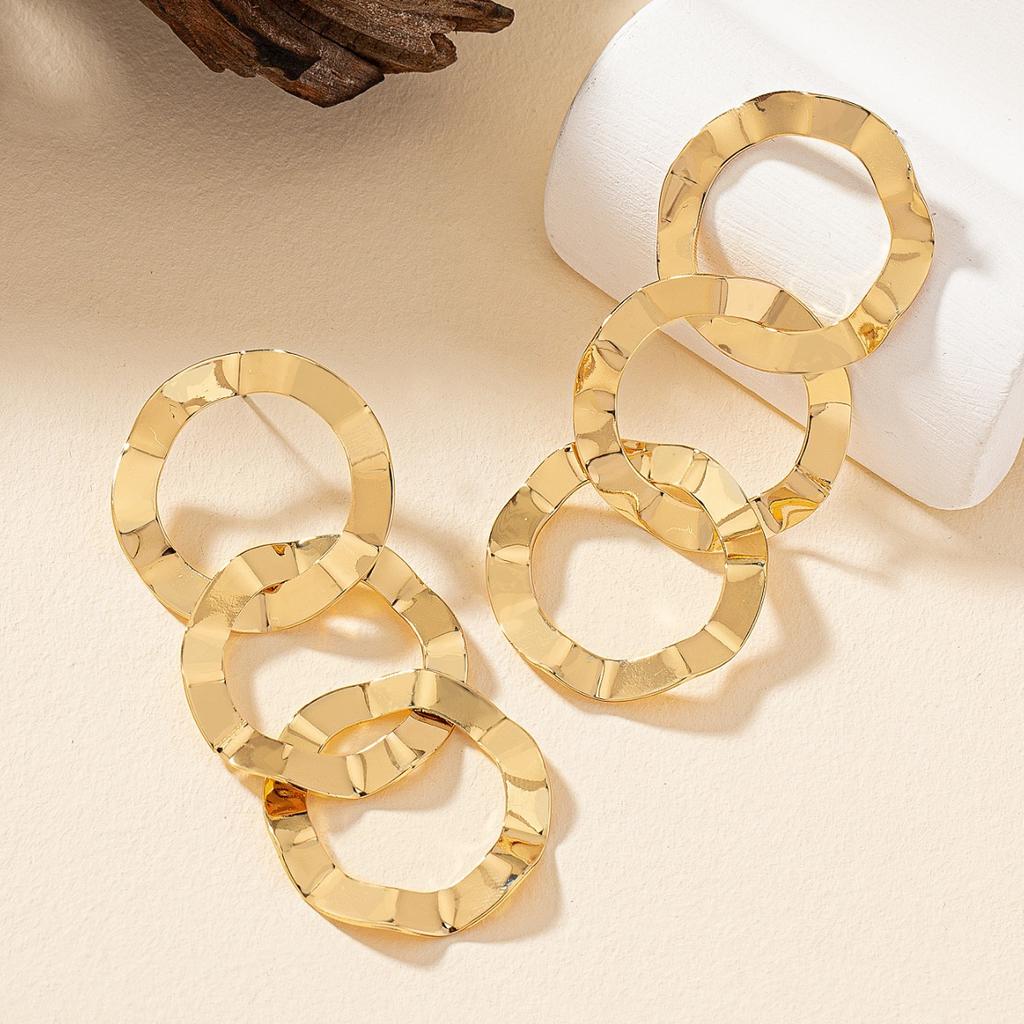 Exaggerated Fashion Geometric Circle Earrings Women'S Personality Design Sense Irregular Stud Earrings Earrings