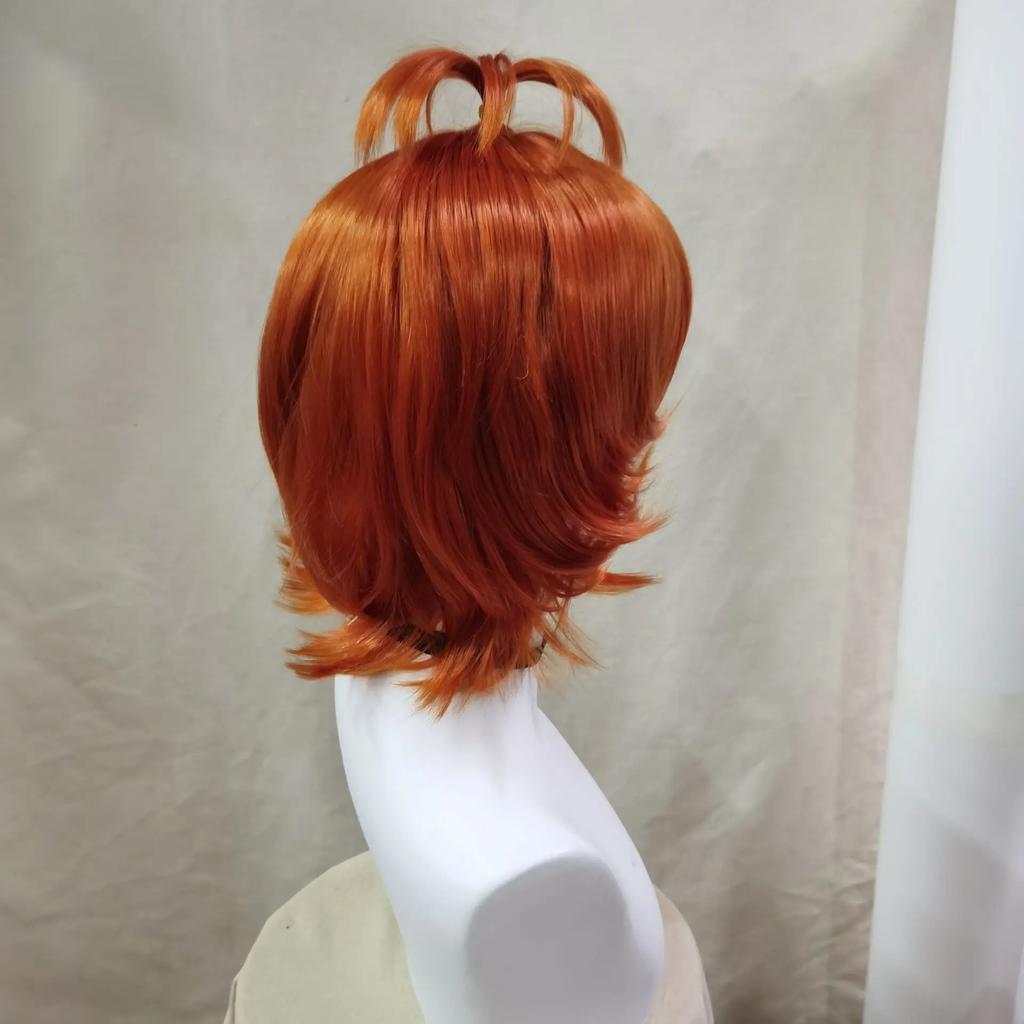 Anime inside out anxiety Orange Wig Cosplay Wig Short Orange Curly Heat Resistant Synthetic Hair Wigs inside out 2 anxiety wig
