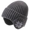 Hat Men's Winter Warm Knitted Hat Winter Cycling Fleece Ear Protector Wool Hat Scarf Men's Blue Pullover Hat