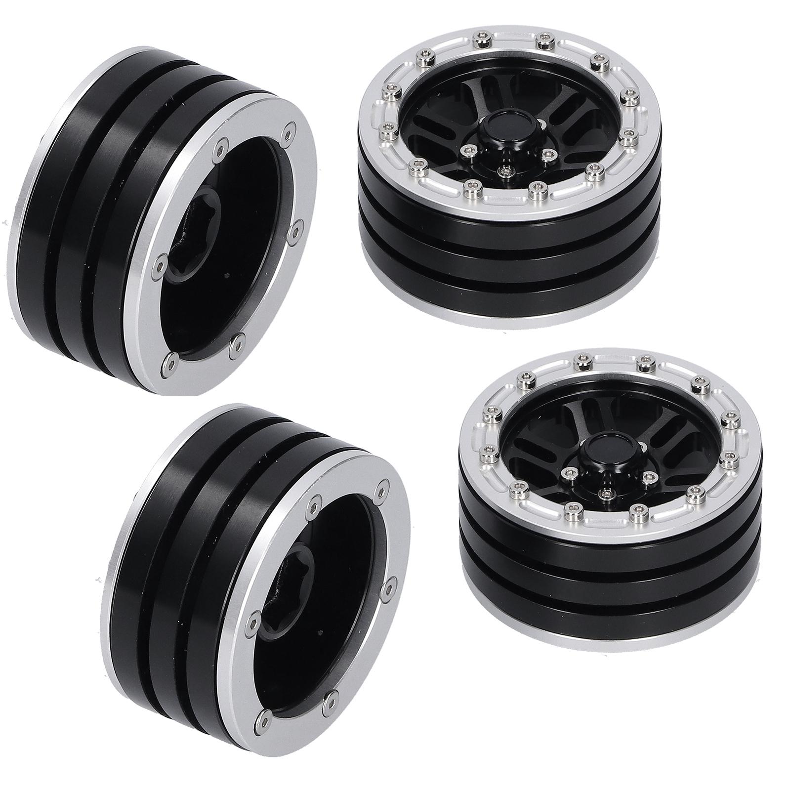 

4Pcs RC Car Wheel Hub Aluminum Alloy Parts Fit for TRX4 SCX10 90046 D90 RC Crawler