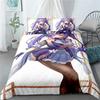 Luxury New 3D Print Keqing Bedding Set Genshin Impact Game Bed Linen Quilt Soft Duvet Cover Sets Home Room Decor Purple