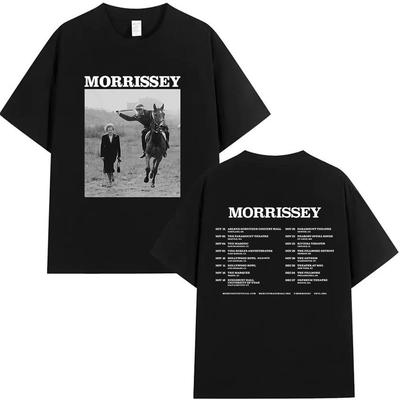 British Band Morrissey Tour 2026 Merch T Shirt Mens Hip Hop Gothic Short Sleeve Tshirts Casual Streetwear Summer