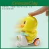 Beliebtes Press-Enten-Spielzeugauto Tierform Kunststoffmaterial Trägheits-Vorwärts-Cartoon-Spielzeug