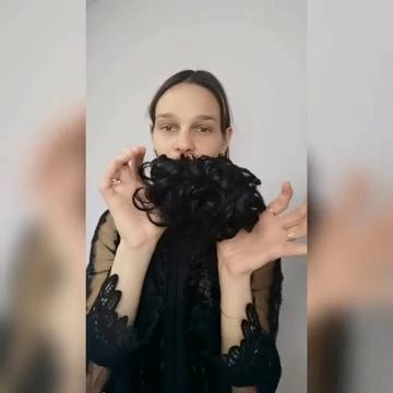 Scrunchie per capelli ricci disordinati con coda di cavallo per donna e donna