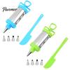 Homemade Biscuit Maker Machine Stainless Steel Cookie Press Decorating Piping Kit, Ergonomic Push Dispenser And Durable Nozzles Design, Handheld Icing