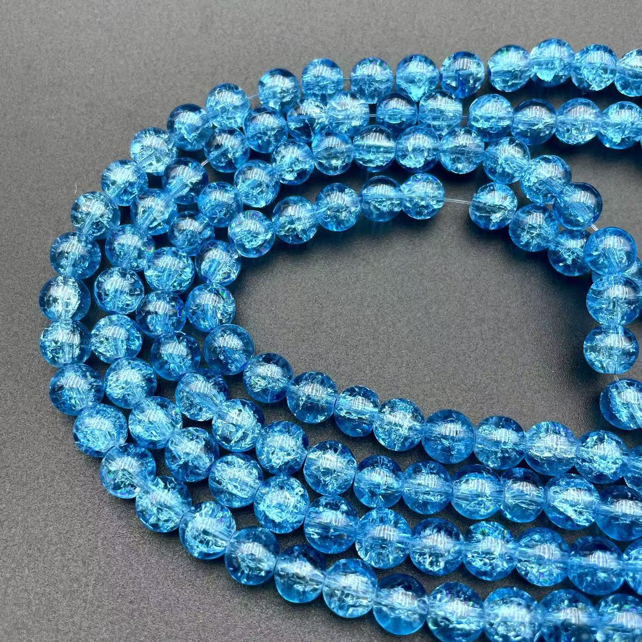 Exploding Flower Jade Crushed Glass Beads for Handmade Beaded Bracelets - Glazed Loose Jewelry Accessories