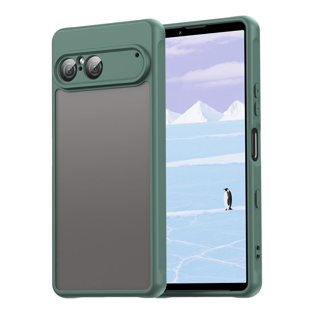 For Sony Xperia 10 VII Case Drop Proof Airbags Frosted Translucent PC + TPU Phone Back Cover