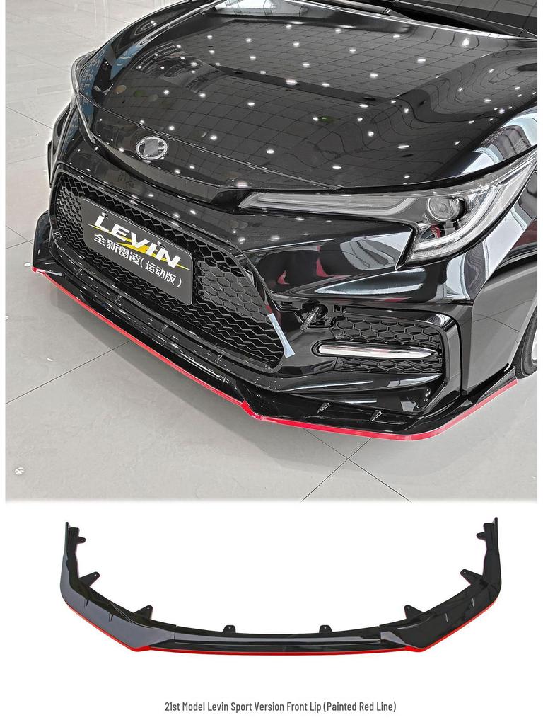 2021 Toyota Levin Front Splitter Set: XSE Corolla Front Lip, Rear Spoiler, Side Skirts