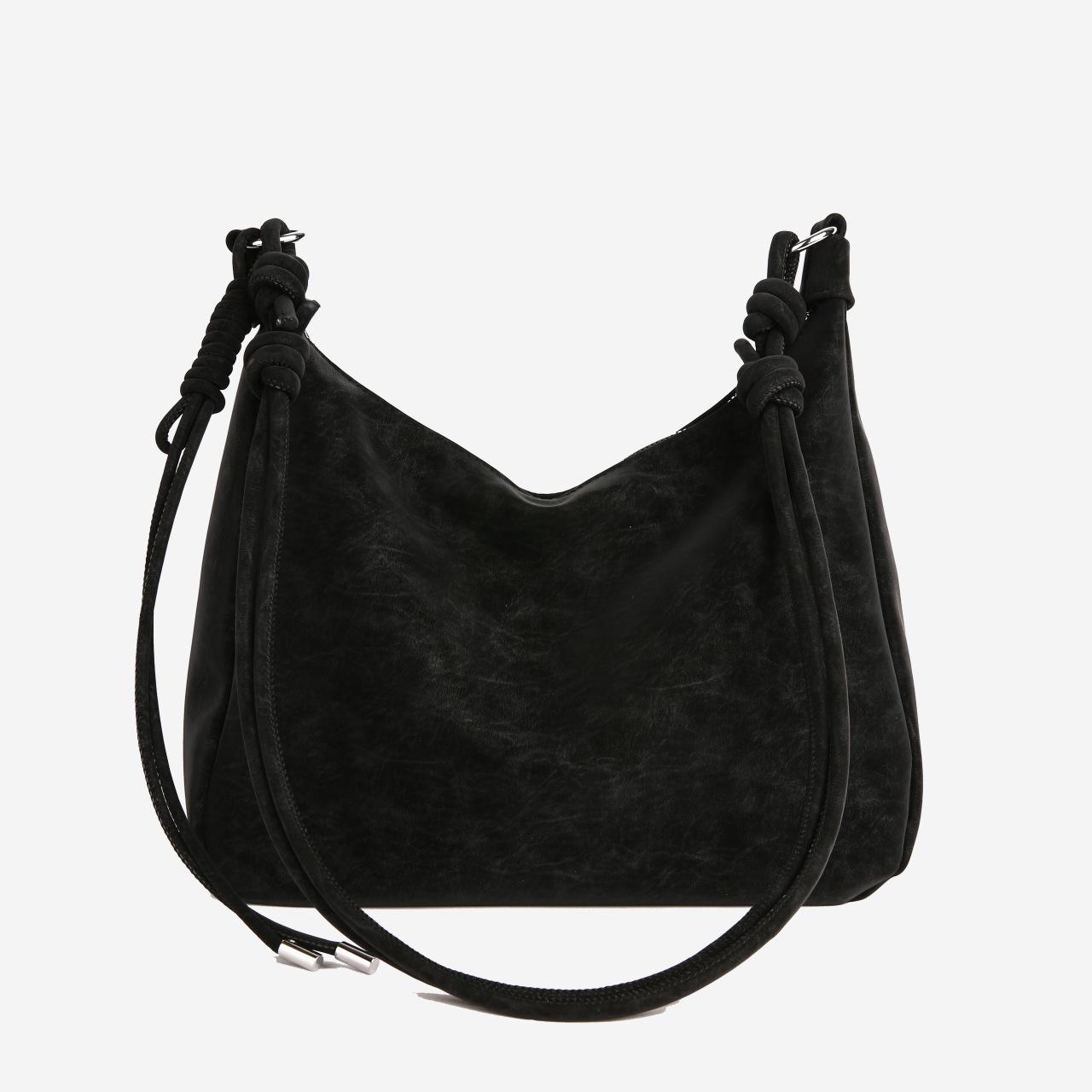 

Vintage Minimalist Deerskin Tote: Women s Large Capacity Crossbody & Shoulder Bag 2025 чёрный