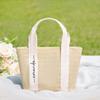 Custom Burlap Tote Bag Bridesmaid Proposal Gifts Beach Straw Bag Bachelorette Party Bridal Shower Bride To Be Weekend Trip Bags
