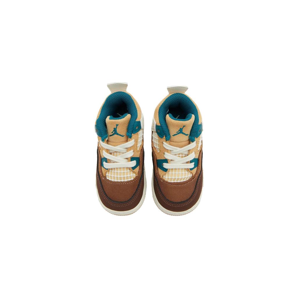 Air Jordan 4 Retro TD Cacao Wow Detské tenisky Hnedá Geóda-Teal Ale-Hnedá FB2215-200