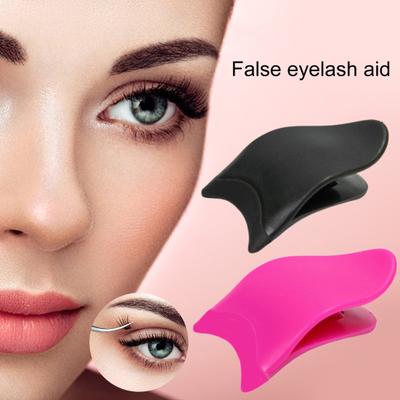Fake Eyelash Auxiliary Clip Long-lasting Duckbill Shape Nip Widen Handle Curl Curve Fake Eyelash Extension