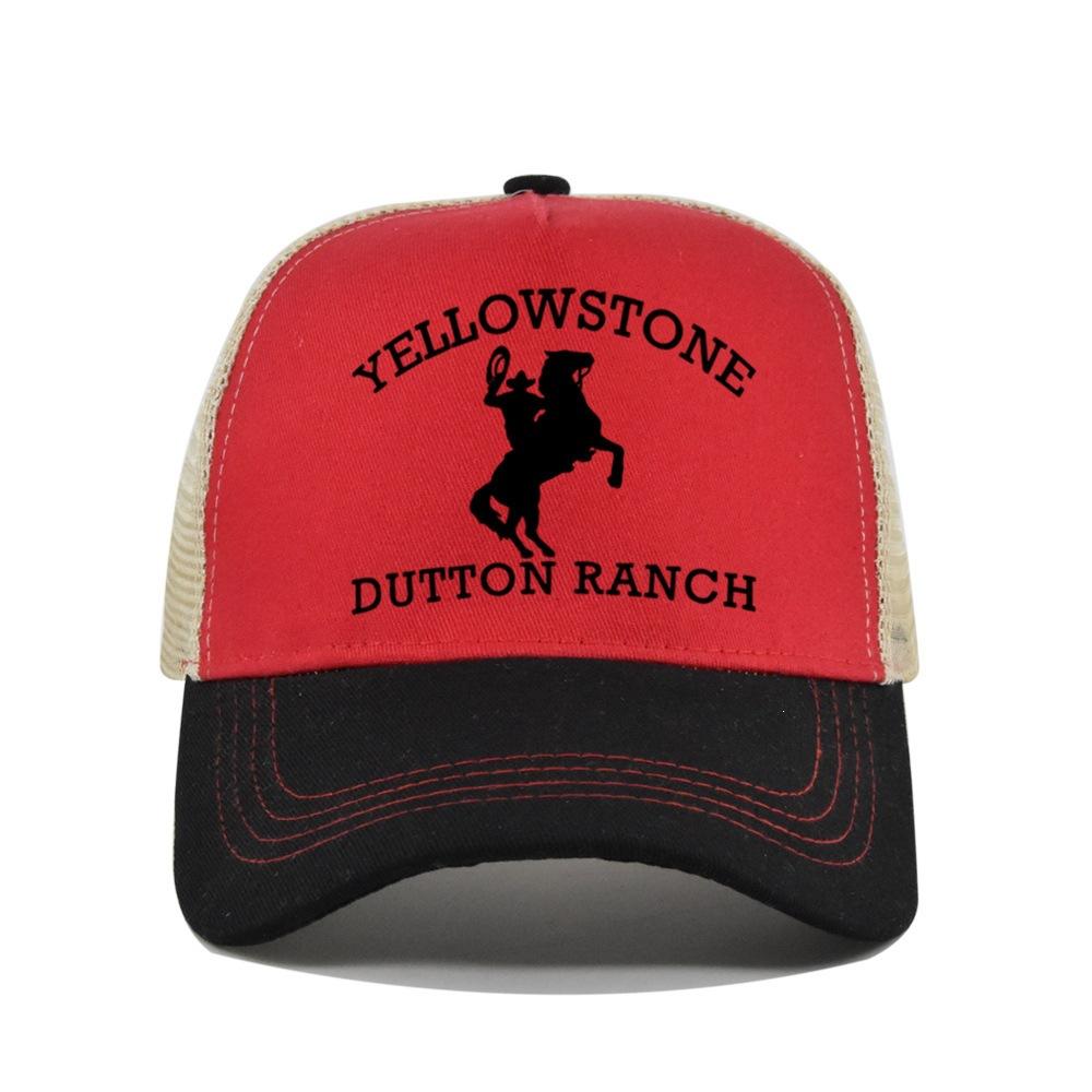 Casquette de baseball Yellowstone sérigraphie casquette en maille pour l'équitation casquette à visière hommes et femmes lavée respirante chapeau de soleil coton non Adjustable