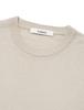 KNITTED Cool Summer Essential Round Short Sleeve Knit Tee Beige