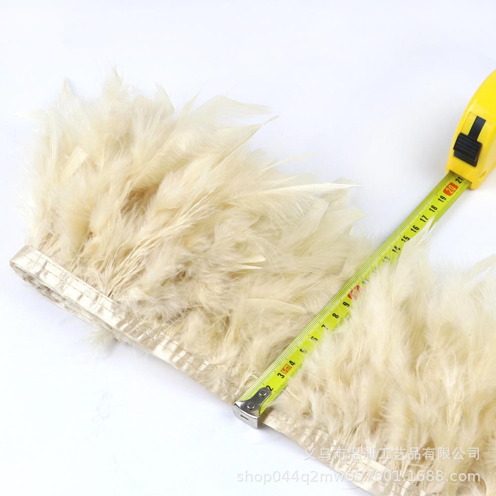 Turkey Feather Cloth Edge Diy Car Doll Decorative Material Fire Lace Dress Skirt 1M/Bag