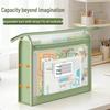 Dual-Layer Zippered Mesh File Bag for Students