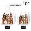 1pc Funny Cartoon Dog Group Painting Apron Linen Kids Children Art Craft Cooking Apron Pet Lover Gift Animal Print Design Wear