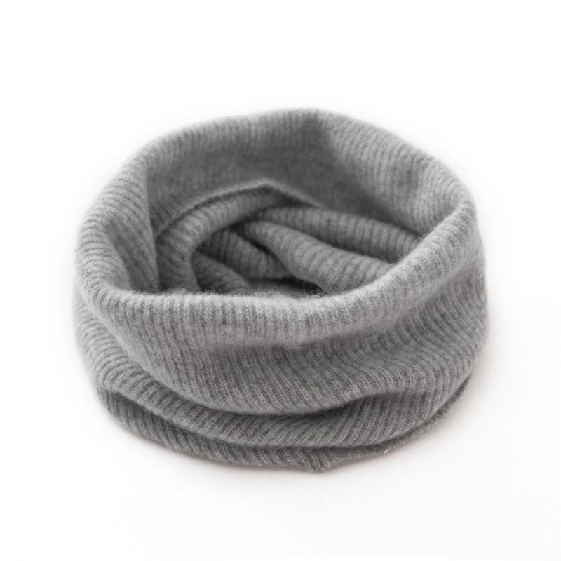 Pure Cashmere Knitted Neck Warmer Scarf for Men & Women Couples - Solid Color, Thick, Warm Gaiter - Ideal Gift for Parents