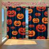 2D FLAT PRINTING 2pcs Curtains (Without Rod) Halloween Haunted House Easter Holiday Curtains Durable Polyester Fabric Curtains