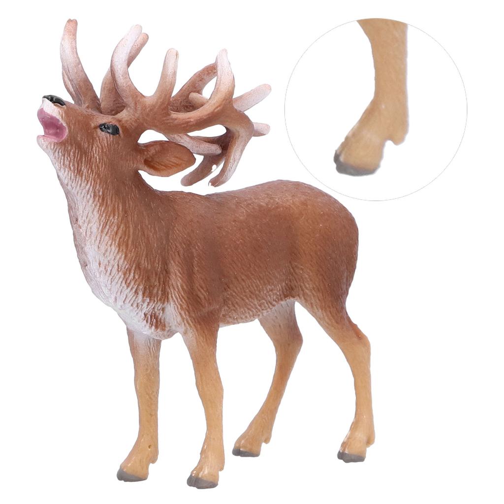 Lifelike Deer Figurine Toy Jungle Zoo Wild Deer Animal Toy Plastic Reindeer Playset Gift