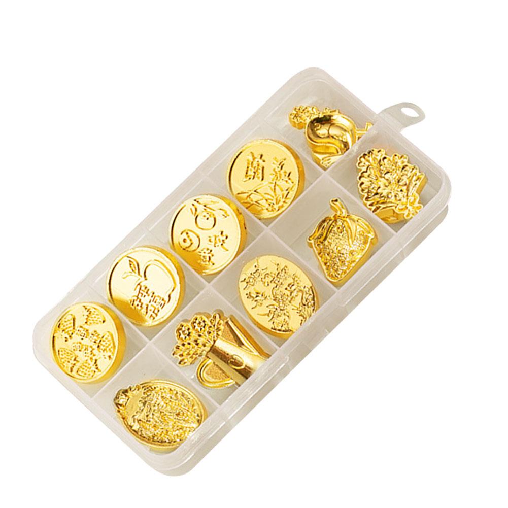 

10pcs DIY Seal Head Ornamental Embossed Seal Head Craft Supplies Enamel Seal Head Envelope Decorative for Packaging Scrapbooking